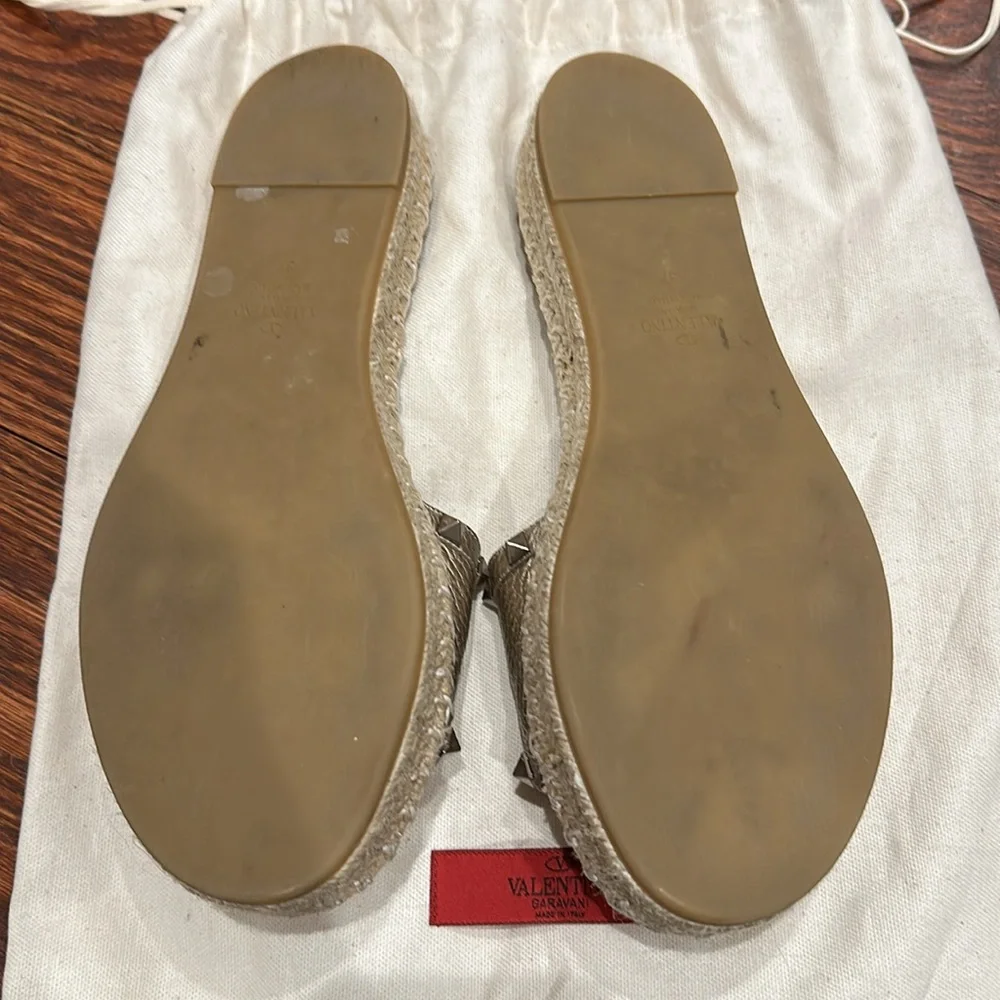 Valentino Rockstud Espadrilles Slides - Picture 4 of 4